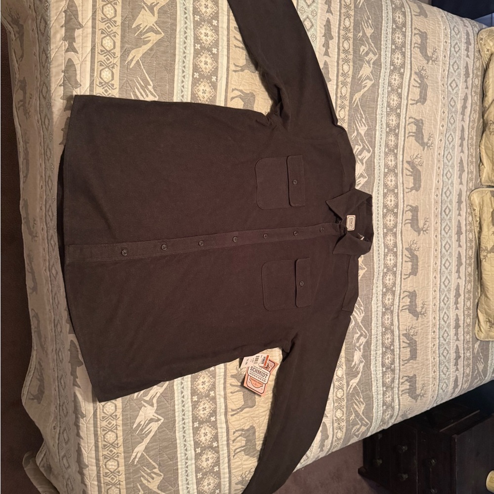 Dark Green Schmidt Workwear Button-Up Shirt